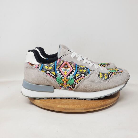 Inkkas Jogger Shoes Womens 8 Brazil Colorful Suede Desert Low Top Retro Sneaker - Picture 8 of 14